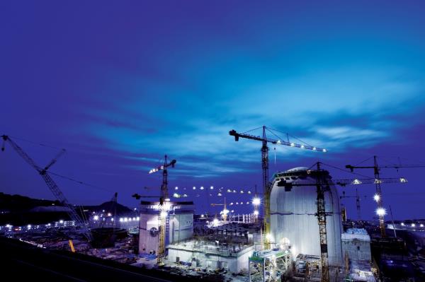 The construction site for Units 1 and 2 of the Shin-Wolsong Nuclear Power Plant in Gyeongju, North Gyeongsang Province (Daewoo E&C)